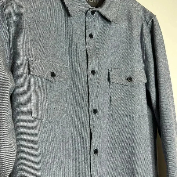 Slate & Stone Mens Blue Shirt Jacket - Picture 6 of 7